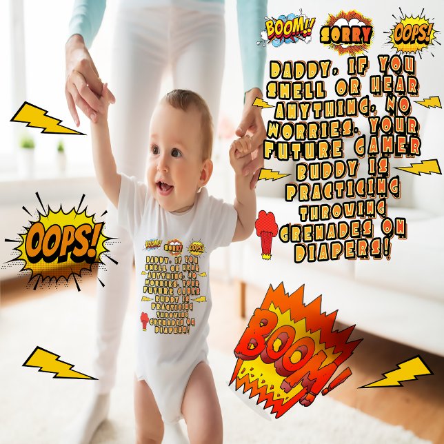 FUTURE GAMING BUDDY BABY BODYSUIT, GAMER DADY GIFT BODYSUIT (gamer buddy baby bodysuit, gift for gamer dads , gamer fathers, newborn gift, toddler gift, )