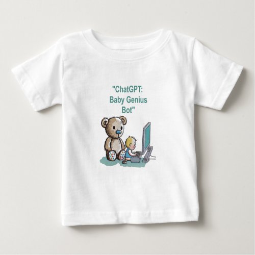 Future Genius AI Powered ChatGPT Gift Baby T_Shirt