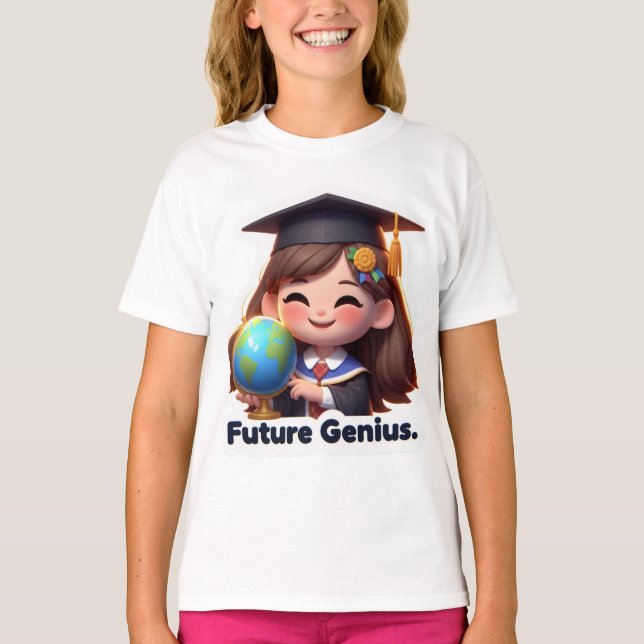 Future Genius " Back to school" Pun  T-Shirt (Front)