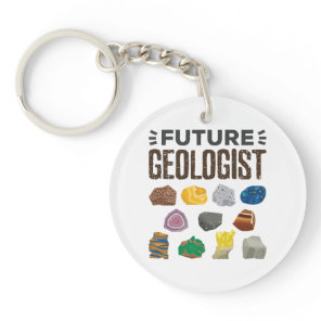 Future Geologist Geology Rocks Gems Keychain