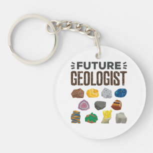 Future Geologist Geology Rocks Gems Keychain