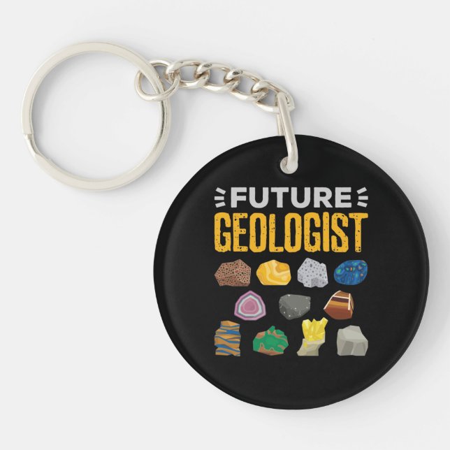 Future Geologist Geology Student Keychain (Front)