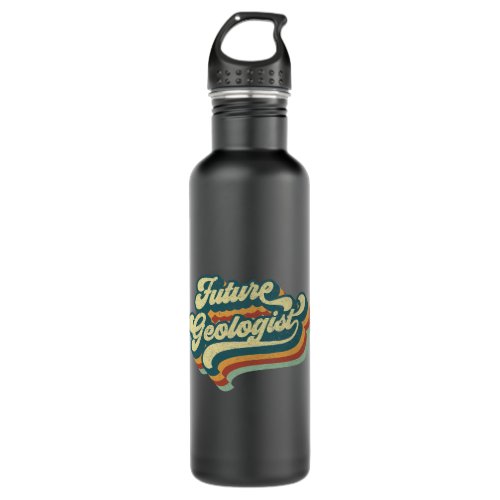 Future Geologist Vintage 70s Geology Lover Retro S Stainless Steel Water Bottle