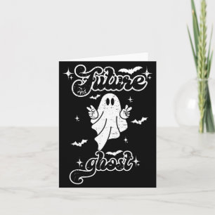Future Ghost Funny Vintage Halloween Costume Men Card