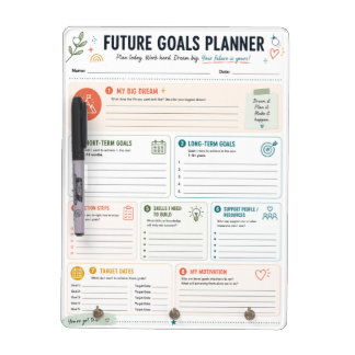 Future Goals Planner Dry Erase Board