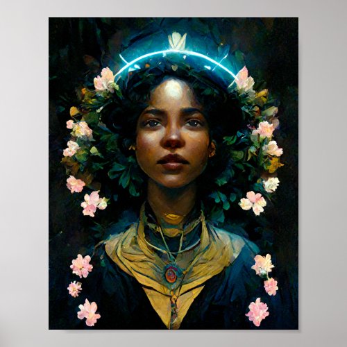 Future Goddess Fantasy Sci_Fi Art Poster