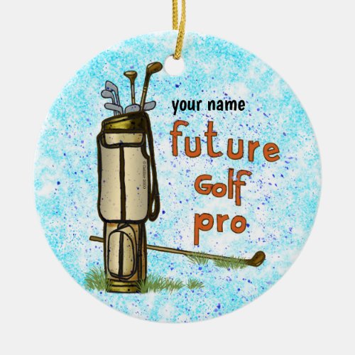 Future Golf Pro golf Ceramic Ornament