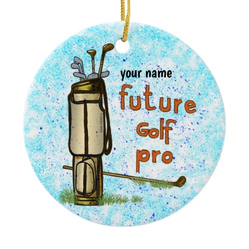Future Golf Pro golf Ceramic Ornament
