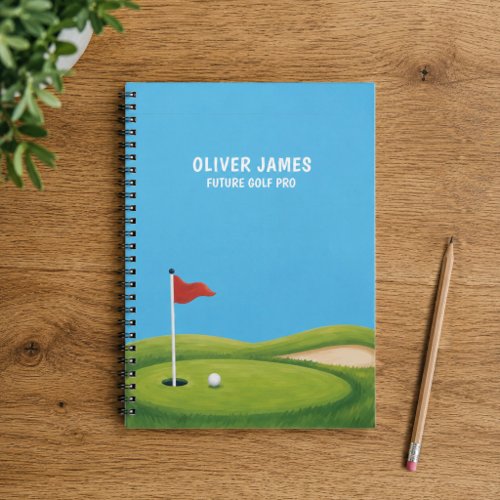 Future Golf Pro Personalized Kids Notebook
