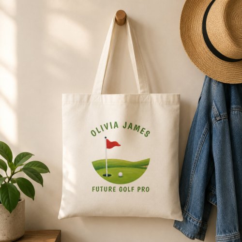 Future Golf Pro Putting Green Custom Tote Bag