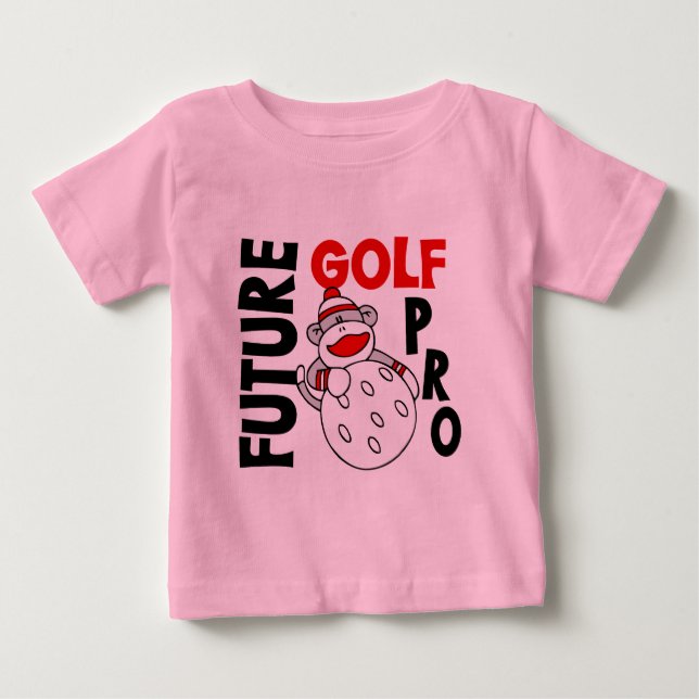Future Golf Pro Sock Monkey Baby T-Shirt (Front)