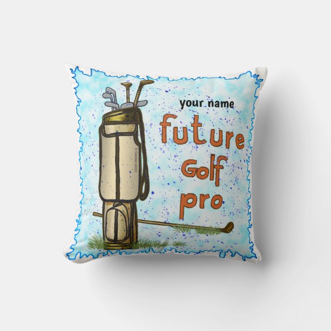 Future Golf Pro  Throw Pillow (Front)