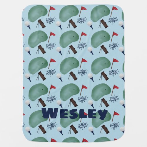 Future golfer baby blanket