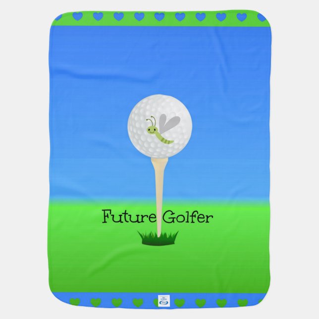 Future Golfer Baby Blanket (Back)
