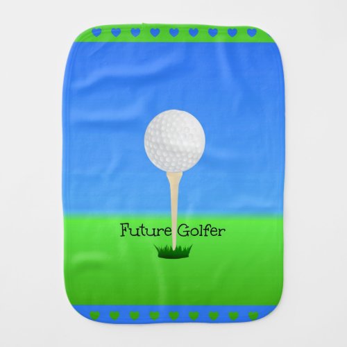 Future Golfer  Baby Burp Cloth