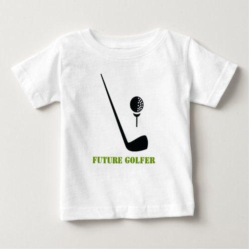 Future golfer club and ball black green custom baby T_Shirt