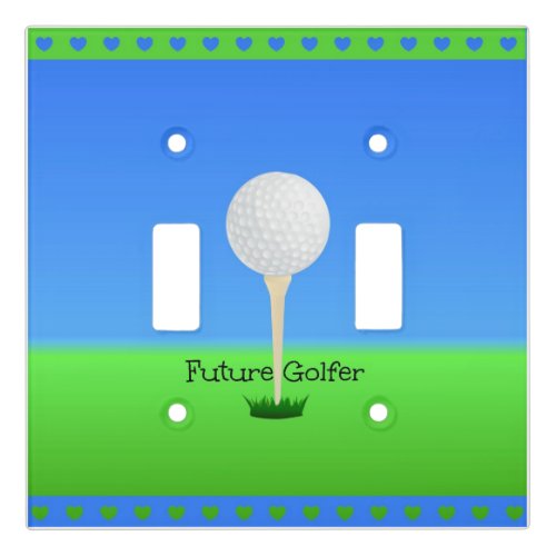Future Golfer colorful design Light Switch Cover