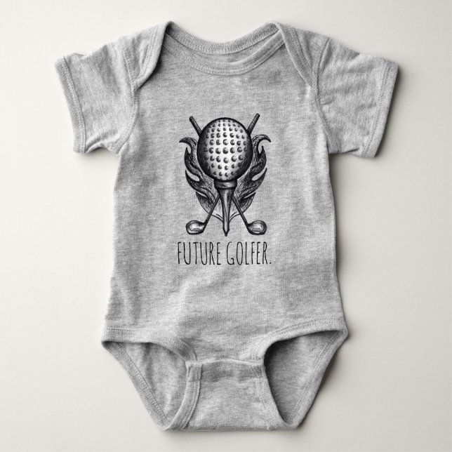 FUTURE GOLFER Golf Clubs Ball Tee Golfing Sports (Front)