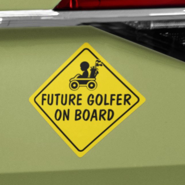 "FUTURE GOLFER ON BOARD" Funny Car Magnet (Creator Uploaded)
