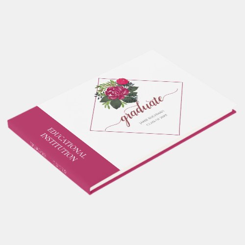 Future Graduating Doctor Floral Trendy Script Guest Book