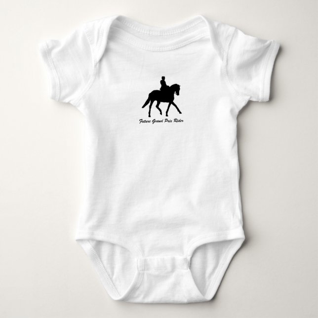 Future Grand Prix Rider (Dressage) Baby Bodysuit (Front)