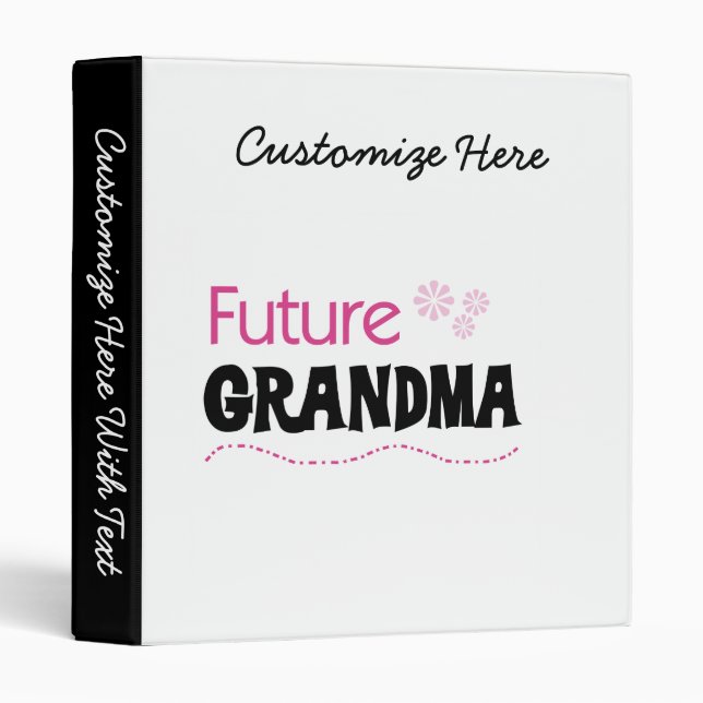 Future Grandma Gifts 3 Ring Binder (Front/Spine)