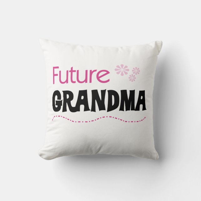 Future Grandma Gifts Throw Pillow (Front)