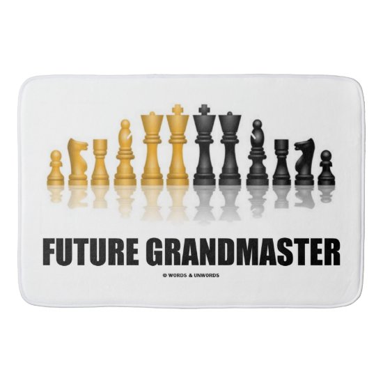 Future Grandmaster Reflective Chess Set Bathroom Mat
