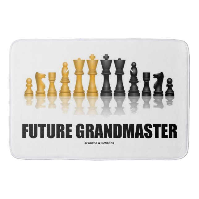 Future Grandmaster Reflective Chess Set Bathroom Mat (Front)