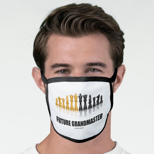 Future Grandmaster Reflective Chess Set Pieces Face Mask (Worn Him)