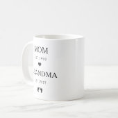 future grandmother/grandma to be baby announcement coffee mug (Front Left)