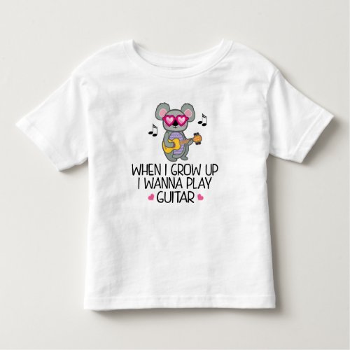Future Guitar Player Gift for Girls Toddler T_shirt