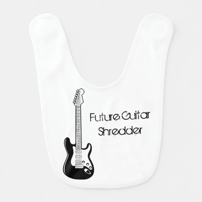 "Future Guitar Shredder" Baby Bib (Front)