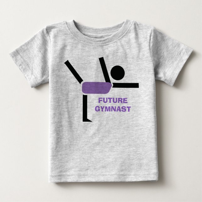 Future gymnast, gymnastics performer custom baby T-Shirt (Front)