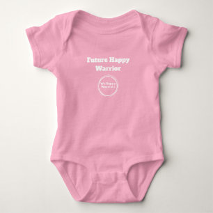 Future Happy Warrior Baby Bodysuit - Pink