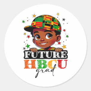 Future Hbcu Grad Black History Boys Kids Graduatio Classic Round Sticker