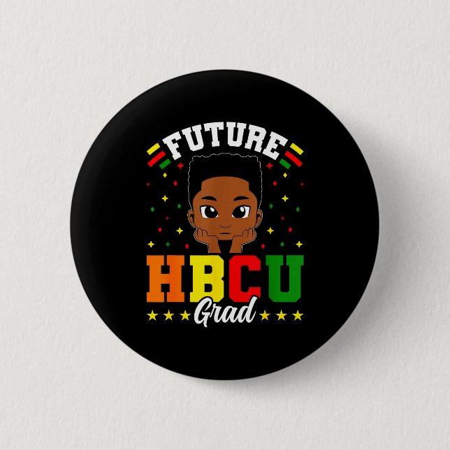 Future Hbcu Grad Boy Black Historically Black Coll Button (Front)