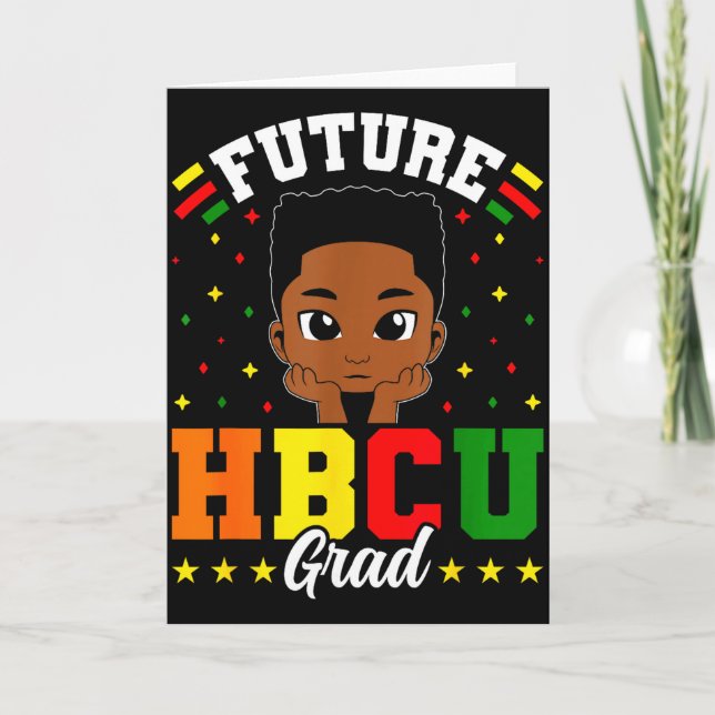 Future Hbcu Grad Boy Black Historically Black Coll Card (Front)