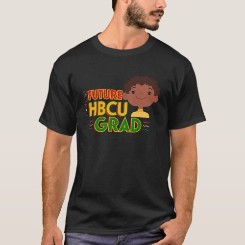 Future HBCU Grad Cute Boy African American Black H T_Shirt