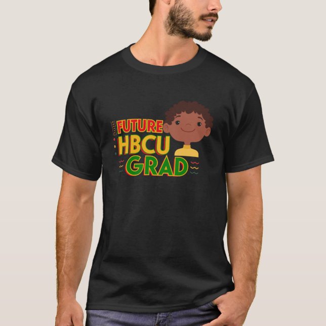 Future HBCU Grad Cute Boy African American Black H T-Shirt (Front)