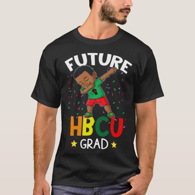 Future HBCU Grad Graduate Afro Black Boy College G T-Shirt (Front)