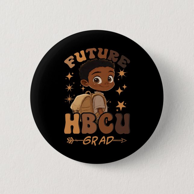 Future Hbcu Grad History Black Boy Graduation Hbcu Button (Front)