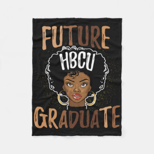 Future Hbcu Grad History Black College Girl Women  Fleece Blanket