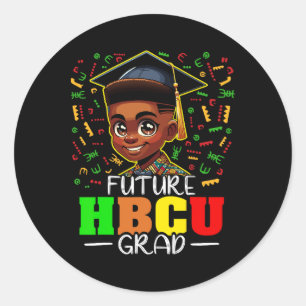 Future Hbcu Graduation Black Boy Grad Hbcu Classic Round Sticker
