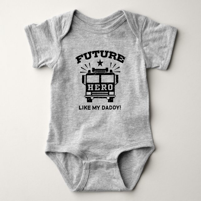 Future Hero Like My Daddy Baby Bodysuit (Front)