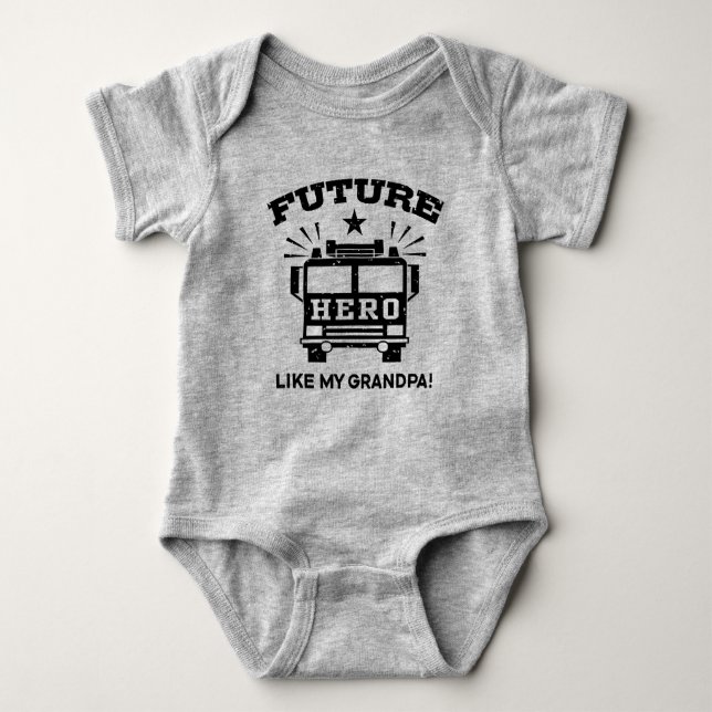 Future Hero Like My Grandpa Baby Bodysuit (Front)