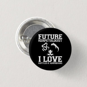 Future Herpetologist Herpetology Lover Amphibians Button