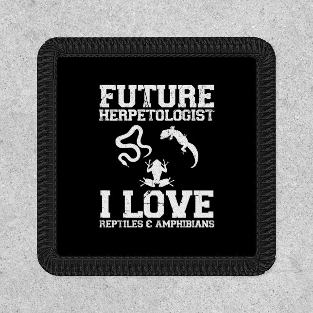 Future Herpetologist Herpetology Lover Amphibians  Patch (Front)