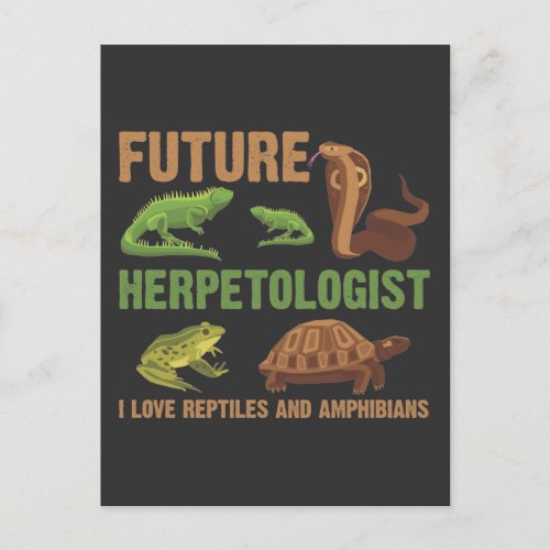Future Herpetologist Reptile Amphibians Fan Kid Postcard