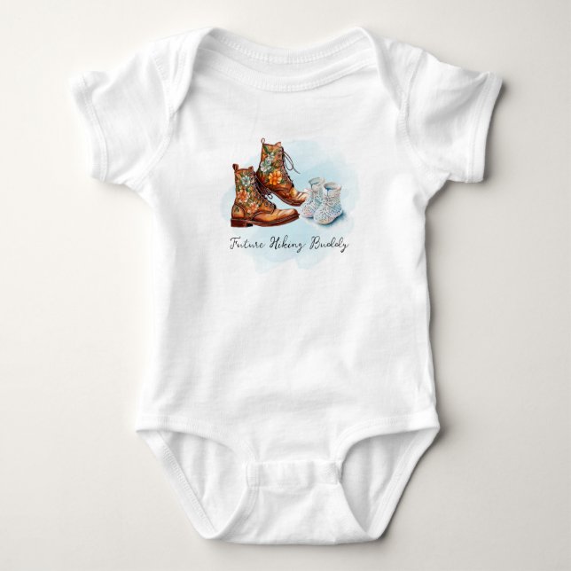 Future Hiking Buddy Baby Boots Baby Bodysuit (Front)
